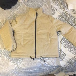 Corduroy puffer jacket